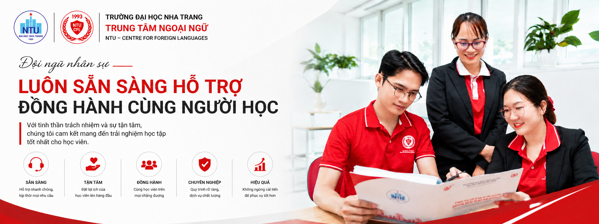 Luôn sẵn sàng hỗ trợ đồng hành cùng người học