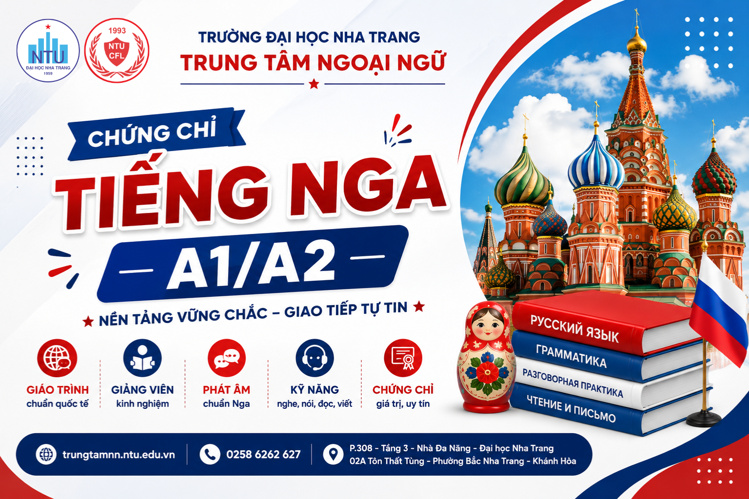 Chứng chỉ tiếng Nga A1/A2