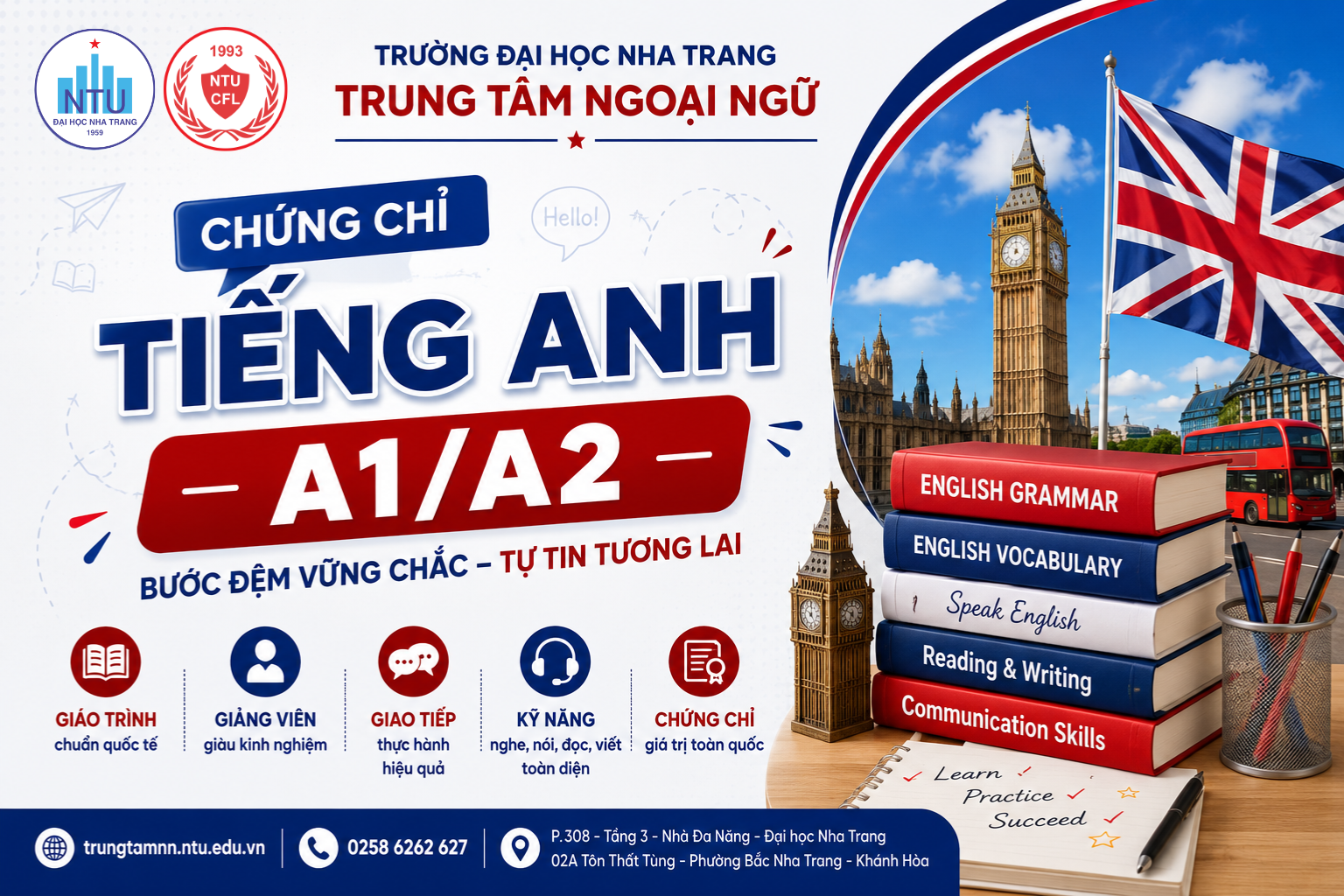 Chứng chỉ tiếng Anh A1/A2