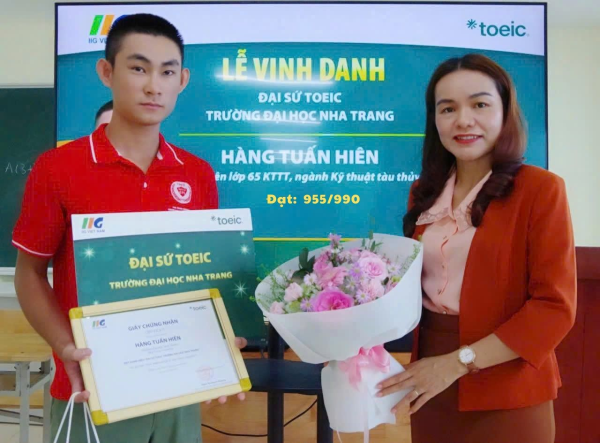 🎉 CHÚC MỪNG SINH VIÊN HẰNG TUẤN HIÊN – ĐẠI SỨ TOEIC TRƯỜNG ĐẠI HỌC NHA TRANG! 🎓