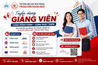 Tuyển Dụng Giảng Viên Ngoại Ngữ Trình Độ Thạc Sĩ Tại Nha Trang | NTU-CFL
