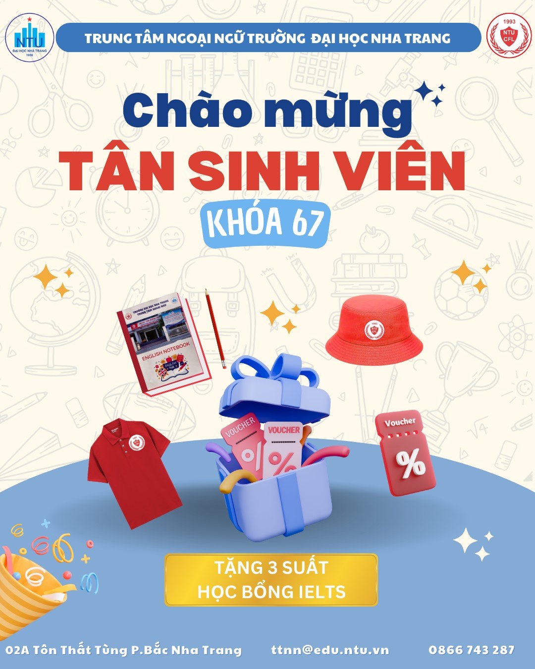 🎉 CHÀO MỪNG TÂN SINH VIÊN K67 – TRƯỜNG ĐẠI HỌC NHA TRANG 🎉